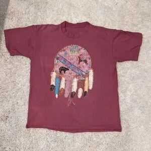 VINTAGE Single Stitch Native American Dreamcatcher T-shirt X-Large
